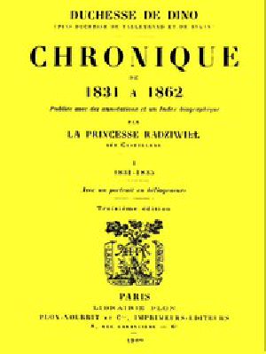 [Gutenberg 52380] • Chronique de 1831 à 1862, Tome 1 (de 4)